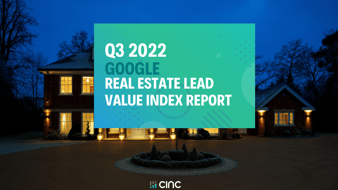 Real Estate Lead Value Index Report for Google 2022 Q3 Update